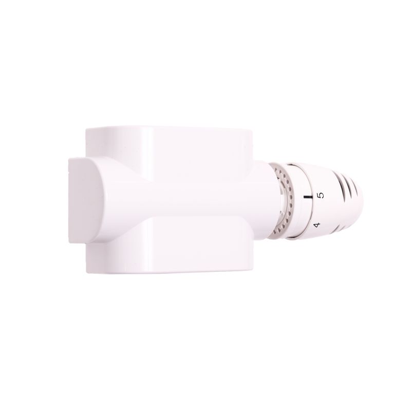 Herz Design Anschlussgarnitur für Ventilheizkörper - Eckform, weiß  - Ventilanschluss  1