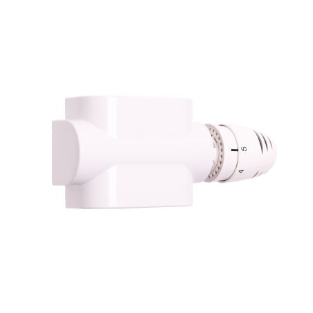 Herz Design Anschlussgarnitur für Ventilheizkörper - Eckform, weiß  - Ventilanschluss  1